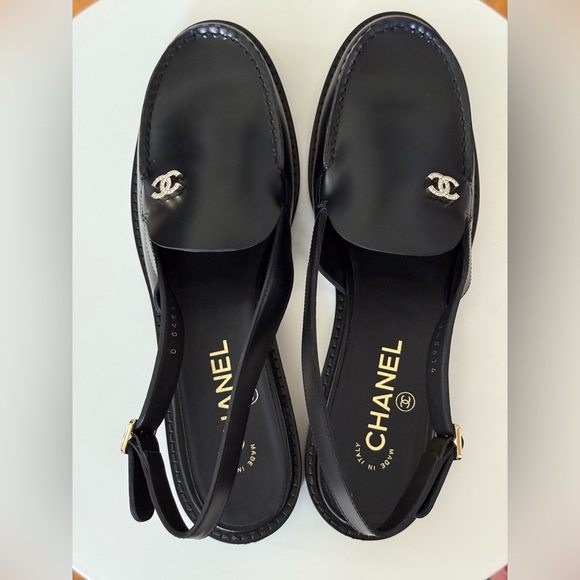 Chanel Black Slingback Loafer 39/9 - Picture 6 of 14